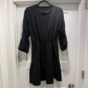 Zara Black Long Sleeve Dress